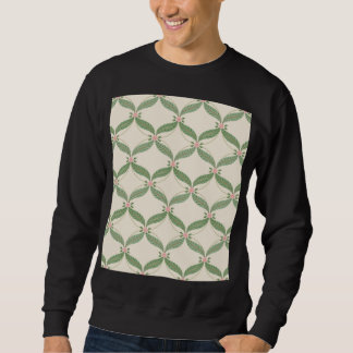 Eenvoudige bladeren bloemen raster patroon trui