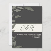 Eenvoudige bladeren Modern Elegant Inspirivity Bru Kaart (Achterkant)