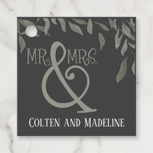 Eenvoudige Bladeren Modern Modieus Leuk Inspireren Bedankjes Labels (Voorkant)