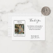 Eenvoudige bladfoto sympathie dank u kaart notitiekaartje (Voorkant / Achterkant in situ)