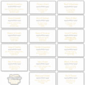 Eenvoudige bladgouden bruiloft gast Adresetiketten Sticker (Voorkant)