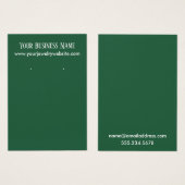 Eenvoudige Bladgroene Oorbel Houder Display Kaarte Visitekaartje (Voorkant /achterkant)