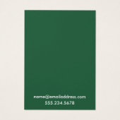 Eenvoudige Bladgroene Oorbel Houder Display Kaarte Visitekaartje (Achterkant)