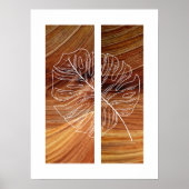 Eenvoudige bladlijn kunst overzicht rijke houten a (Voorkant)