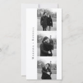 Eenvoudige bladwijzer fotoautomaat save the date (Achterkant)