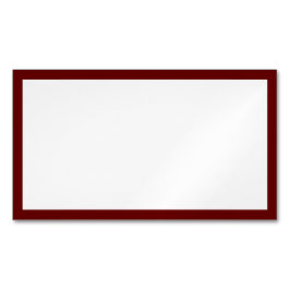 Eenvoudige blanco witte en donkerrode rand magnetisch visitekaartje