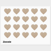 Eenvoudige Blank Hart Gevormd Bruin Kraft Sticker (Vel)