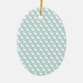 Eenvoudige blauw- en witpaasbundel keramisch ornament (Voorkant)