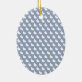 Eenvoudige blauw- en witpaasbundel keramisch ornament (Achterkant)