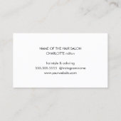 Eenvoudige blauw Faux Gold Scissors Hair Stylist Visitekaartje (Achterkant)