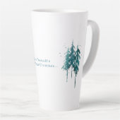 Eenvoudige blauw-groene Waterverf Pine Trees Kerst Latte Mok (Rechterhoek)