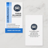 Eenvoudige blauw scharnierende strips Auto Wash De Visitekaartje (Voorkant / Achterkant)