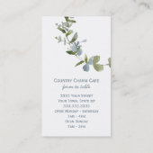 Eenvoudige blauw-ventilatorbuis Waterverf Visitekaartje (Achterkant)