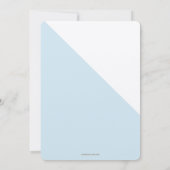 Eenvoudige Blauw Wit Goud Kruis Virtuele doop Kaart (Achterkant)