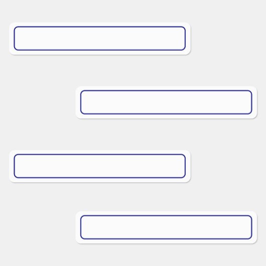 Eenvoudige blauw-witte blanco grens Sjabloon Labels (Groep)