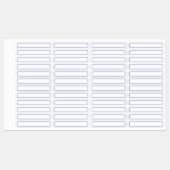 Eenvoudige blauw-witte blanco grens Sjabloon Labels (Vel)