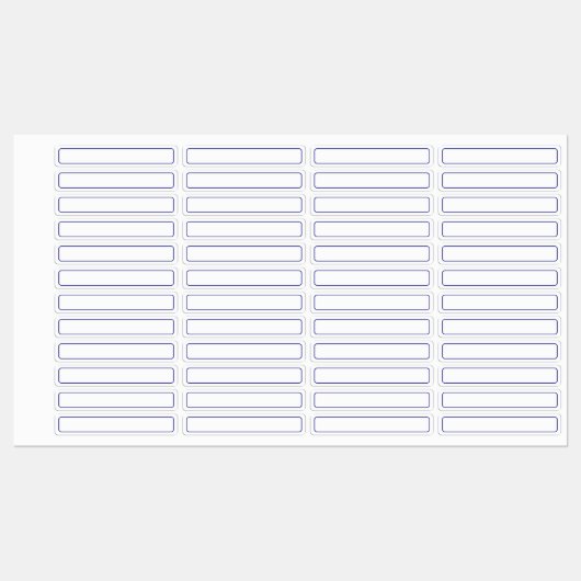 Eenvoudige blauw-witte blanco grens Sjabloon Labels (Vel)