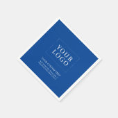 Eenvoudige blauwe, aangepaste Logo voor bedrijven Servet (Hoek)