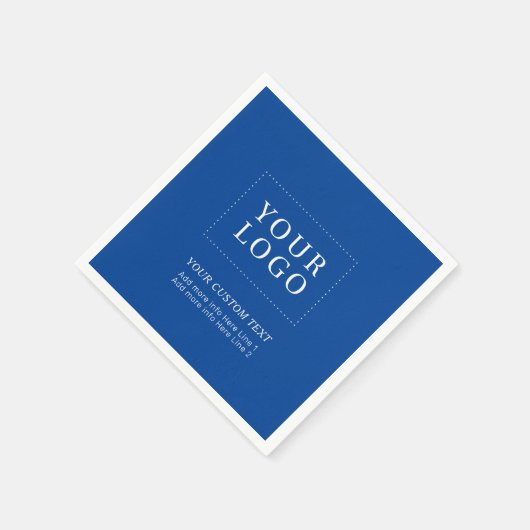 Eenvoudige blauwe, aangepaste Logo voor bedrijven Servet (Hoek)