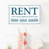 Eenvoudige Blauwe Blauwgroen Commerciële Winkelrui Spandoek (Insitu)