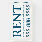 Eenvoudige Blauwe Blauwgroen Commerciële Winkelrui Spandoek (Verticaal)