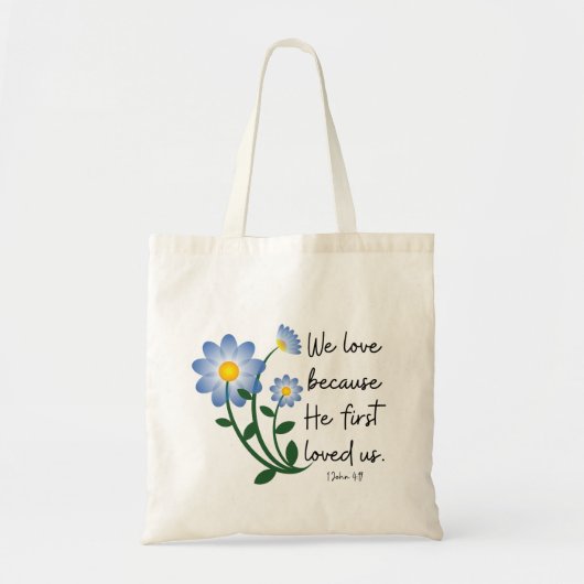 Eenvoudige blauwe bloemen ". . . Hij hield voor he Tote Bag (Voorkant)