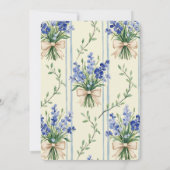 Eenvoudige Blauwe Bloemen Save the Date (Achterkant)