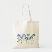 Eenvoudige Blauwe Bloemen Vergeet-mij-niet Tote Bag (Voorkant)