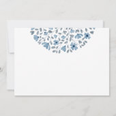 Eenvoudige Blauwe Bloemen Waterverf Nieuw Adres Ve Aankondiging (Achterkant)