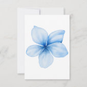 Eenvoudige blauwe bloemenbruiloft bedankkaart (Achterkant)