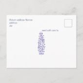 Eenvoudige blauwe bomen sparen het Briefkaart van  (Achterkant)