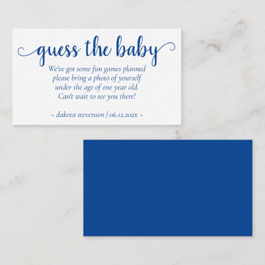 Eenvoudige blauwe douche | Cerulean Fotoaanvraag Informatiekaartje (Voorkant / Achterkant)