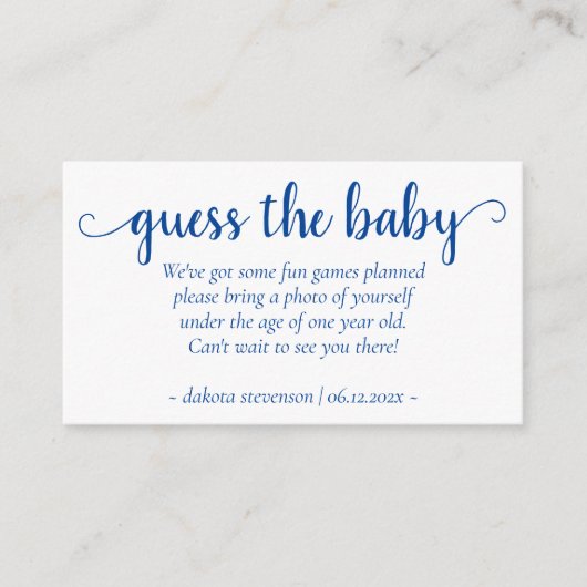 Eenvoudige blauwe douche | Cerulean Fotoaanvraag Informatiekaartje (Voorkant)