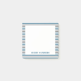 Eenvoudige Blauwe en Grijze Streep Post-it® Notes