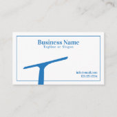 Eenvoudige Blauwe en Witte Squeegee Raamreiniging Visitekaartje (Voorkant)