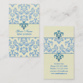 Eenvoudige blauwe en witte Visitekaartjes (Voorkant / Achterkant)