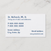 Eenvoudige blauwe fade line aanpasbare visitekaart visitekaartje (Achterkant)