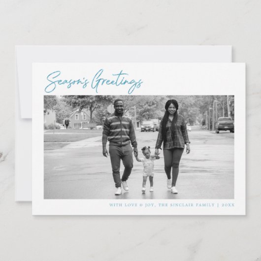 Eenvoudige blauwe feestdag van de Seizoen van het  (Voorkant)