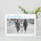 Eenvoudige blauwe feestdag van de Seizoen van het (Staand voorkant)