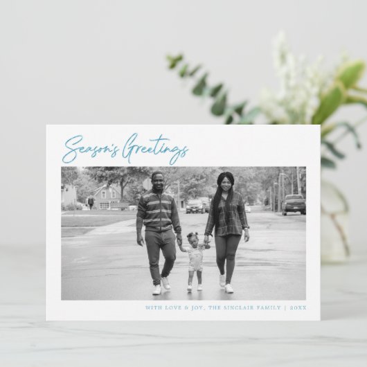 Eenvoudige blauwe feestdag van de Seizoen van het (Staand voorkant)