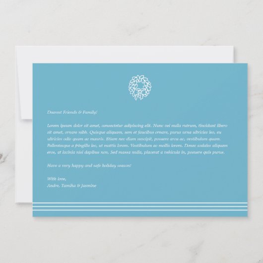 Eenvoudige blauwe feestdag van de Seizoen van het (Achterkant)