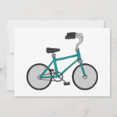 Eenvoudige Blauwe Fiets Retro Fiets Kaart (Voorkant)