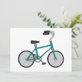 Eenvoudige Blauwe Fiets Retro Fiets Kaart (Staand voorkant)