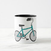 Eenvoudige Blauwe Fiets Retro Fiets Mok (Midden)