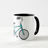 Eenvoudige Blauwe Fiets Retro Fiets Mok (Voorkant rechts)
