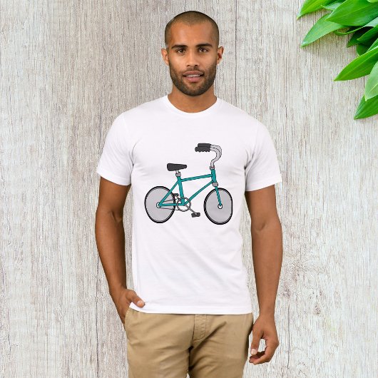 Eenvoudige Blauwe Fiets Retro Fiets T-shirt
