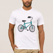 Eenvoudige Blauwe Fiets Retro Fiets T-shirt (Voorkant)