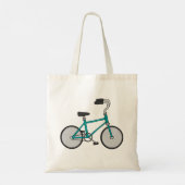 Eenvoudige Blauwe Fiets Retro Fiets Tote Bag (Achterkant)