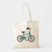 Eenvoudige Blauwe Fiets Retro Fiets Tote Bag (Voorkant)