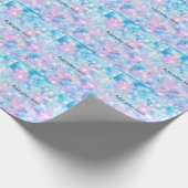 Eenvoudige blauwe glitter sprankelsterren toevoege cadeaupapier (Hoek)